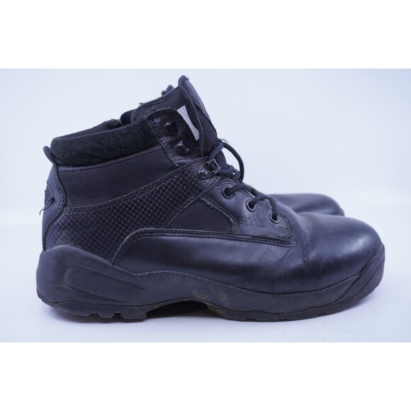 5.11 Tactical ATAC 6" Side Zip Mens Sz 12 Black Leather Combat LaceUp Ankle Boot - Picture 1 of 7